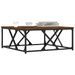 Table basse chêne marron 70x70x30 cm bois d'ingénierie - Photo n°3