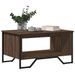 Table basse chêne marron 75x51x40 cm bois d'ingénierie - Photo n°4