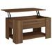 Table basse Chêne marron 79x49x41 cm Bois d'ingénierie - Photo n°2