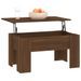 Table basse Chêne marron 79x49x41 cm Bois d'ingénierie - Photo n°6