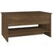 Table basse Chêne marron 80x50x40 cm Bois d'ingénierie - Photo n°5