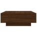 Table basse chêne marron 80x80x31 cm bois d'ingénierie - Photo n°5