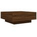 Table basse chêne marron 80x80x31 cm bois d'ingénierie - Photo n°7