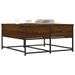 Table basse chêne marron 80x80x40 cm bois d'ingénierie - Photo n°3