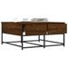 Table basse chêne marron 80x80x40 cm bois d'ingénierie - Photo n°4