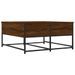 Table basse chêne marron 80x80x40 cm bois d'ingénierie - Photo n°8