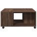 Table basse chêne marron 80x80x40 cm bois d'ingénierie - Photo n°4