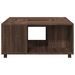 Table basse chêne marron 80x80x40 cm bois d'ingénierie - Photo n°5