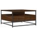 Table basse chêne marron 80x80x45 cm bois d'ingénierie - Photo n°1