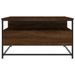 Table basse chêne marron 80x80x45 cm bois d'ingénierie - Photo n°7