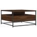 Table basse chêne marron 80x80x45 cm bois d'ingénierie - Photo n°8