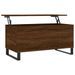 Table basse Chêne marron 90x44,5x45 cm Bois d'ingénierie - Photo n°1