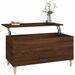 Table basse Chêne marron 90x44,5x45 cm Bois d'ingénierie - Photo n°5