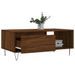 Table basse Chêne marron 90x50x36,5 cm Bois d'ingénierie - Photo n°4