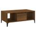 Table basse Chêne marron 90x50x36,5 cm Bois d'ingénierie - Photo n°1