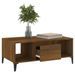 Table basse Chêne marron 90x50x36,5 cm Bois d'ingénierie - Photo n°4