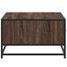 Table basse chêne marron 90x57x35 cm bois d'ingénierie et métal - Photo n°6