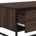 Table basse chêne marron 90x57x35 cm bois d'ingénierie et métal - Photo n°10