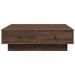 Table basse Chêne marron 90x90x28 cm Bois d'ingénierie - Photo n°4