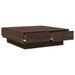 Table basse Chêne marron 90x90x28 cm Bois d'ingénierie - Photo n°7