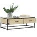 Table basse chêne sonoma 100x50x35cm bois d'ingénierie et métal - Photo n°4