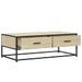 Table basse chêne sonoma 100x50x35cm bois d'ingénierie et métal - Photo n°8