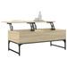 Table basse chêne sonoma 100x50x40cm bois d'ingénierie et métal - Photo n°4