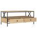 Table basse chêne sonoma 100x51x45 cm bois d'ingénierie - Photo n°5