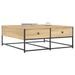 Table basse chêne sonoma 100x99x40 cm bois d'ingénierie - Photo n°3