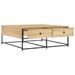 Table basse chêne sonoma 100x99x40 cm bois d'ingénierie - Photo n°5