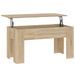 Table basse Chêne sonoma 101x49x52 cm Bois d'ingénierie - Photo n°1