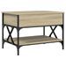 Table basse chêne sonoma 70x50x50 cm bois d'ingénierie et métal - Photo n°1