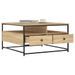 Table basse chêne sonoma 80x80x45 cm bois d'ingénierie - Photo n°4