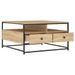 Table basse chêne sonoma 80x80x45 cm bois d'ingénierie - Photo n°5