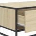 Table basse chêne sonoma 90x57x35 cm bois d'ingénierie et métal - Photo n°10