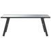 Table basse de jardin noir 90x45x35 cm acier enduit de poudre - Photo n°3