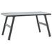 Table basse de jardin noir 90x45x35 cm acier enduit de poudre - Photo n°5