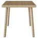 Table basse de jardin rectangulaire beige 60x40x37 cm rotin - Photo n°5