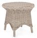 Table basse de jardin ronde tressages fibres synthétiques beige Guliver 55 cm - Photo n°1