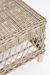 Table basse de jardin tressages fibres synthétiques beige Guliver 80 cm - Photo n°3