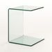 Table d'appoint design en verre trempé transparent ANGELA – 40 × 40 cm – Style contemporain - Photo n°1