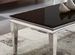 Table basse design métal argent et plateau verre trempé noir Arka 130 cm - Photo n°2