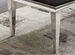Table basse design métal argent et plateau verre trempé noir Arka 130 cm - Photo n°3