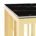 Table basse doré 110x45x45 cm acier inoxydable et verre - Photo n°5
