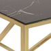 Table basse doré acier inoxydable et verre trempé - Photo n°5