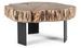 Table basse en bois d'acacia et pieds acier Kera L 70 cm - Photo n°1