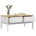 Table basse FLORO blanc 99x55,5x45 cm bois massif de pin - Photo n°4