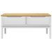 Table basse FLORO blanc 99x55,5x45 cm bois massif de pin - Photo n°5