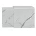 Table basse gigogne verre blanc effet marbre Oflo - Lot de 2 - Photo n°3