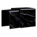 Table basse gigogne verre noir effet marbre Oflo - Lot de 2 - Photo n°1